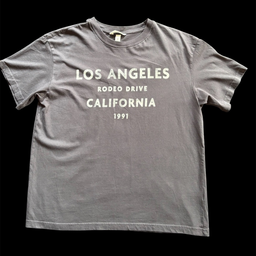 Women's Iconic LA t-shirt in dark grey size small
